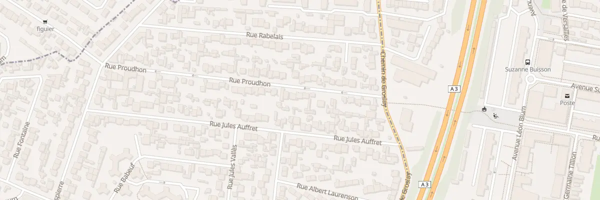 Plan du 62 Rue Proudhon à Bobigny