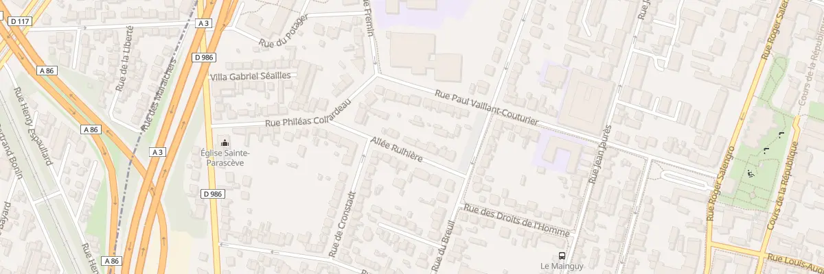 Plan du 7 All Rulhiere à Bondy