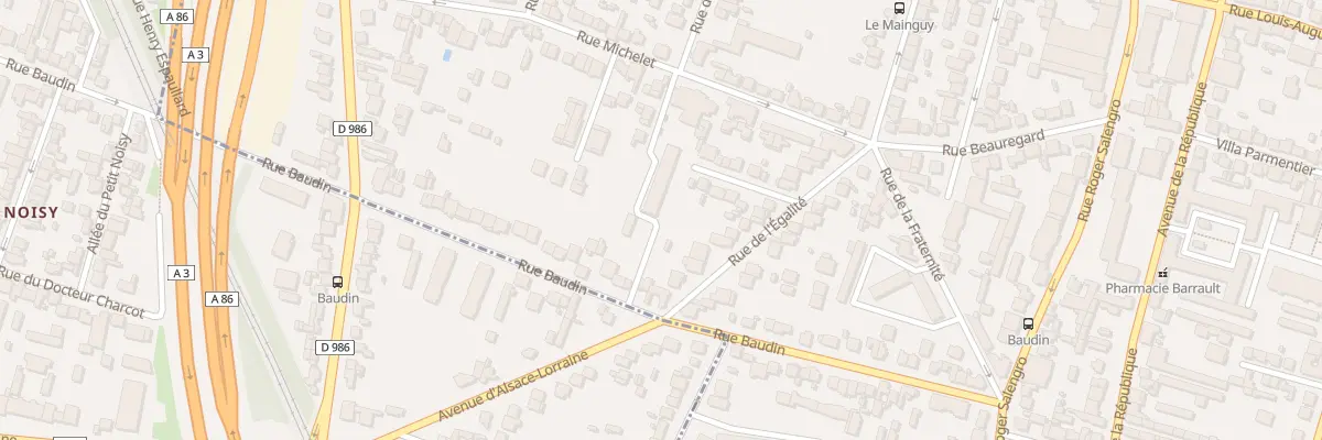 Plan du 109 Rue Baudin à Bondy