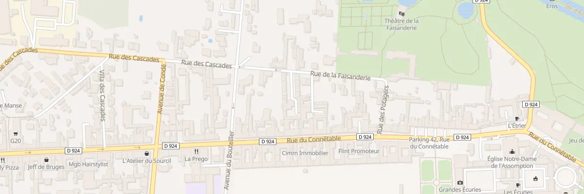 Plan du 9 Sq de la Faisanderie à Chantilly