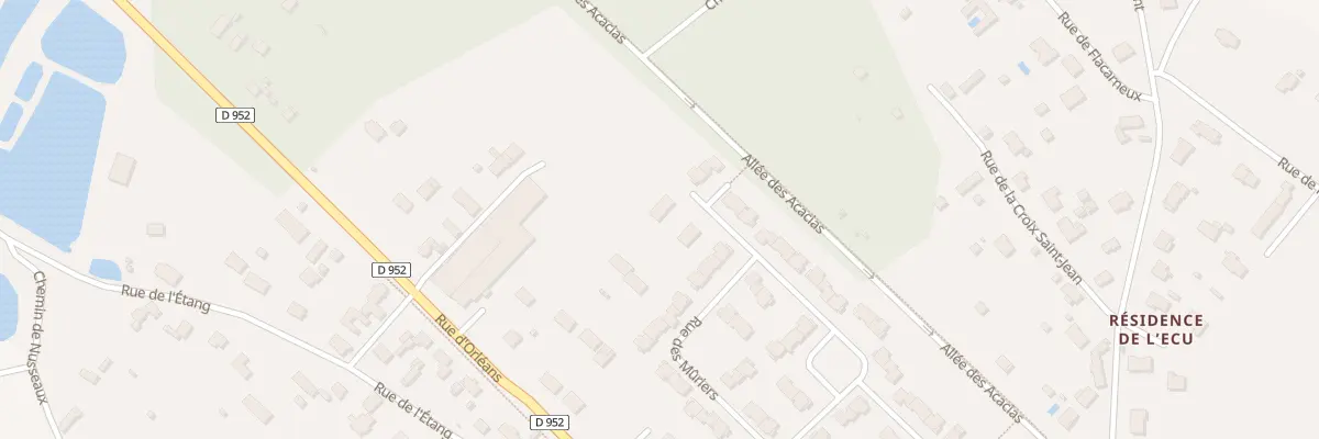 Plan de la Rue des Aulnes à Ouzouer-sur-Loire