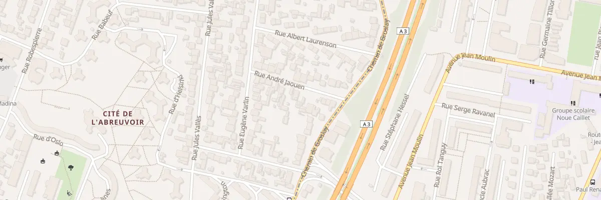 Plan du 20 Rue Andre Jaouen à Bobigny