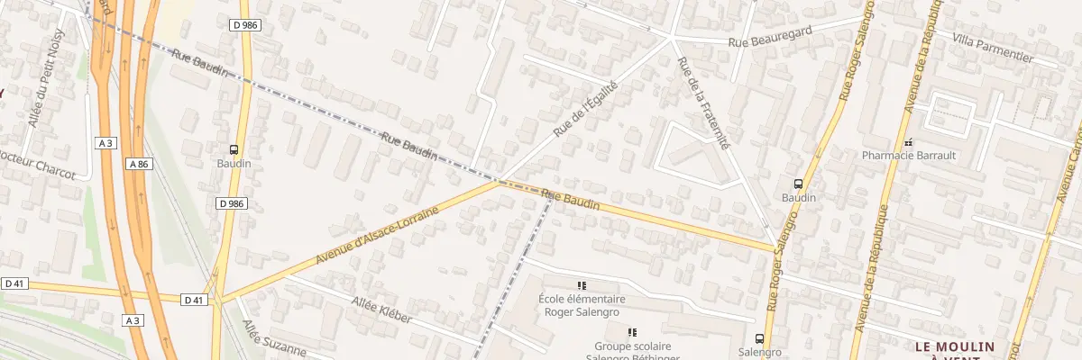 Plan du 115B Rue Baudin à Bondy