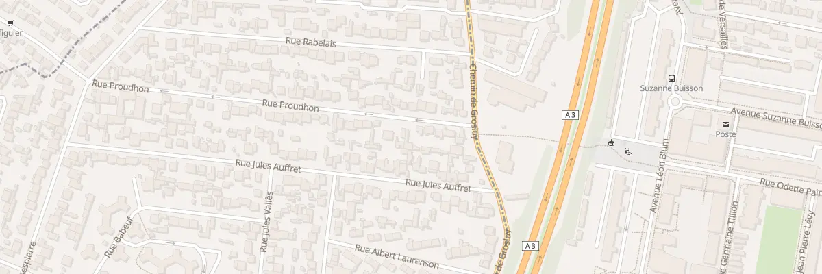 Plan du 74 Rue Proudhon à Bobigny
