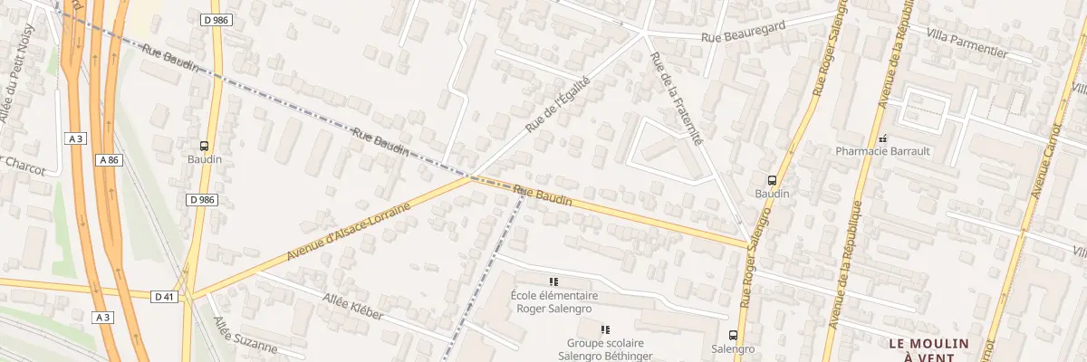 Plan du 123 Rue Baudin à Bondy
