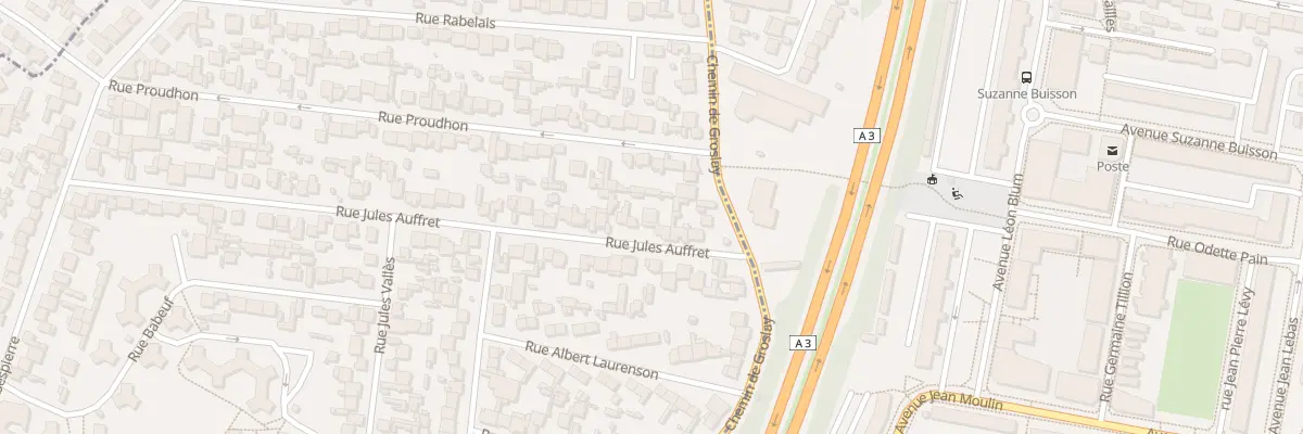 Plan du 83 Rue Jules Auffret à Bobigny