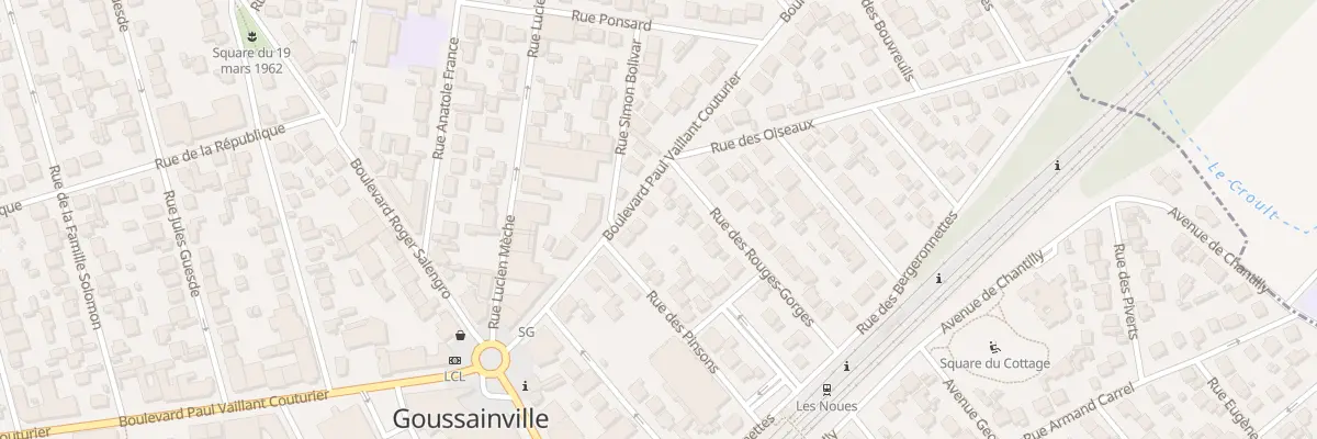 Plan du 102 Bd P Vaillant Couturier à Goussainville
