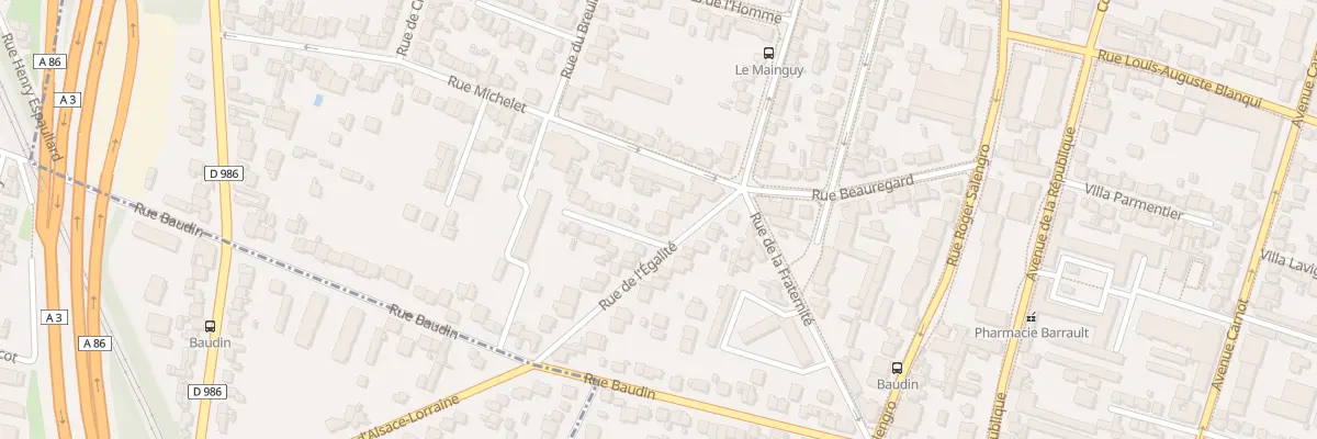 Plan du 6 Rue de l’Egalité à Bondy