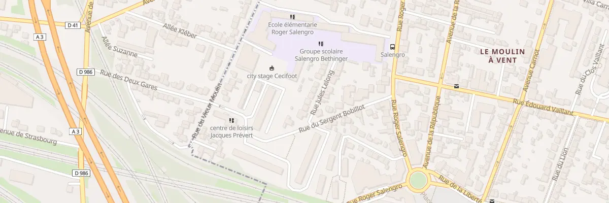 Plan du 5 Rue Jules Lelong à Bondy