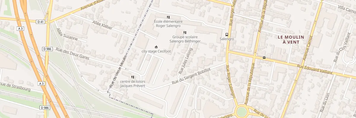 Plan du 9 Rue Jules Lelong à Bondy