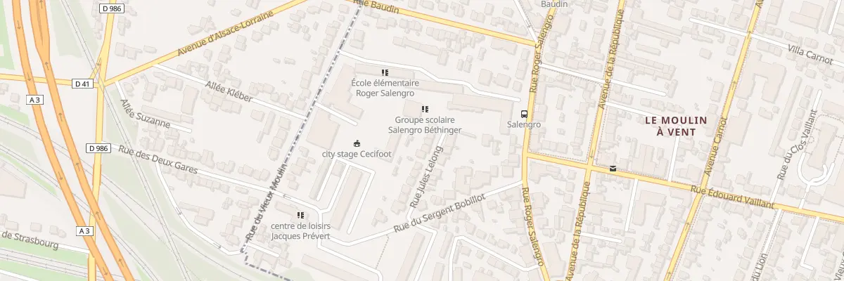 Plan du 17 Rue Jules Lelong à Bondy
