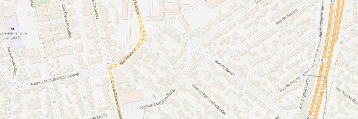 Plan du 21 Av Pierre Montaufier au Blanc-Mesnil