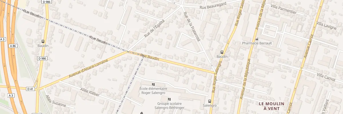 Plan du 131 Rue Baudin à Bondy