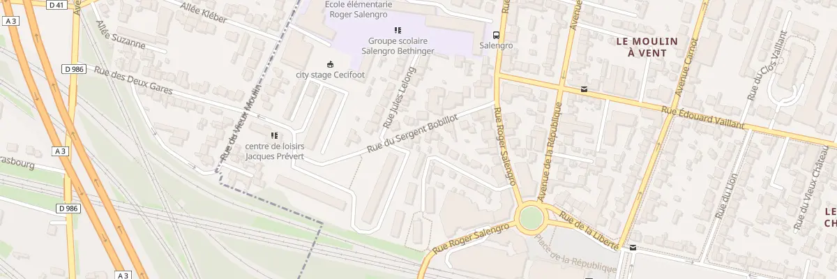 Plan du 13 Rue du Sergent Bobillot à Bondy