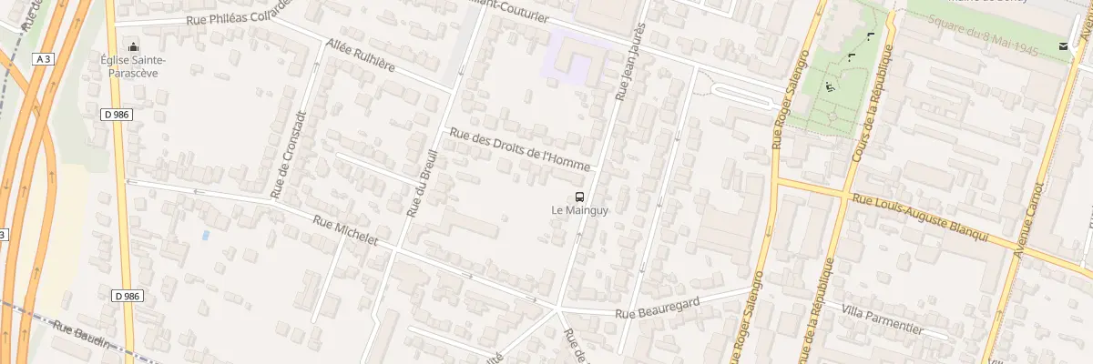 Plan du 18 Rue des Droits de l’Homme à Bondy