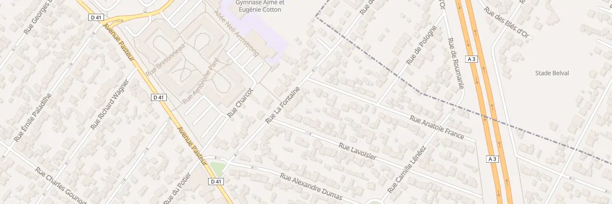 Plan du 22 Rue la Fontaine au Blanc-Mesnil