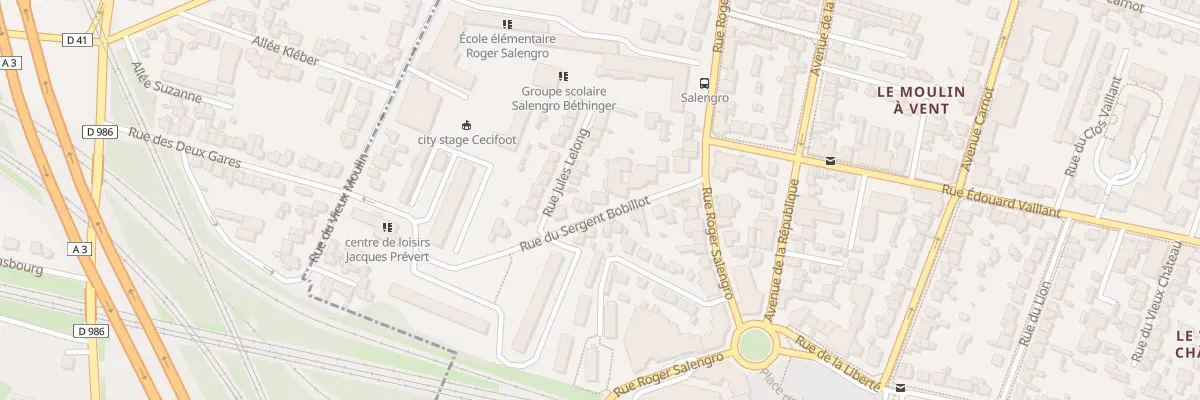 Plan du 6 Rue du Sergent Bobillot à Bondy