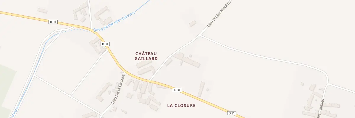 Plan de Chateau Gaillard à Juranville