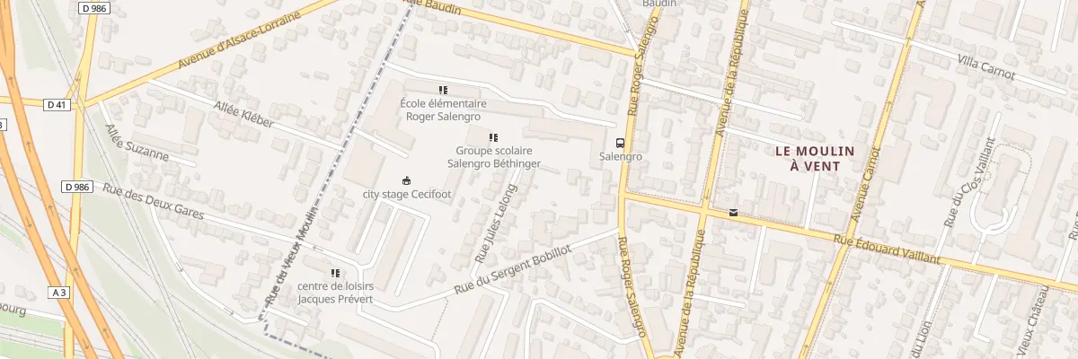 Plan du 14 Rue Jules Lelong à Bondy