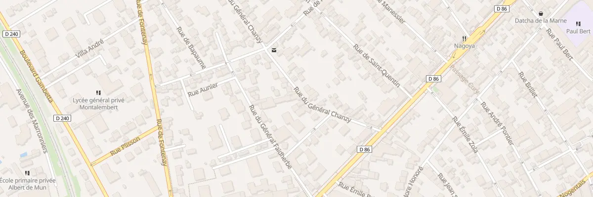 Plan du 19 Rue General Chanzy à Nogent-sur-Marne