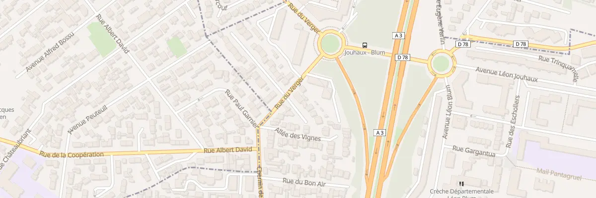 Plan du 10 Rue Jules Lecomte à Bondy