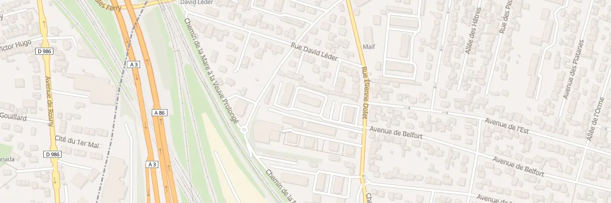 Plan du 28 Rue Etienne Dolet à Bondy