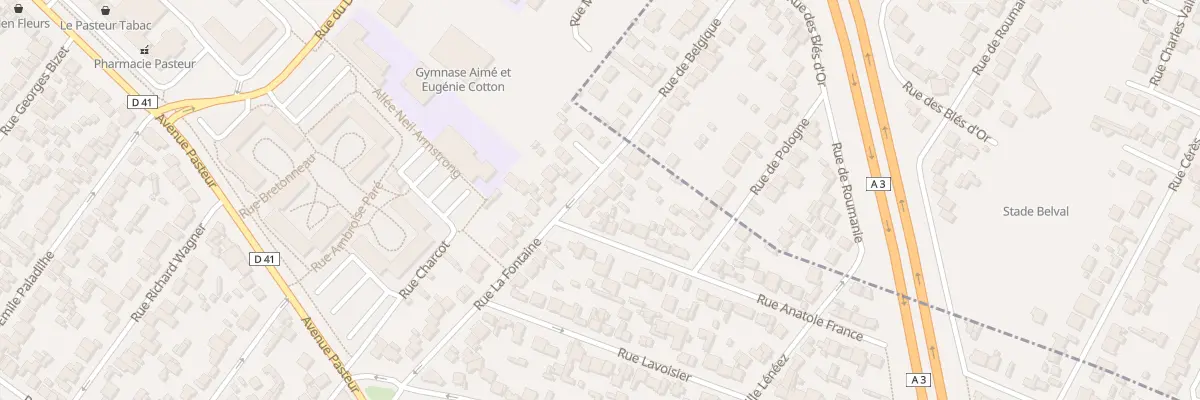 Plan du 28 Rue la Fontaine au Blanc-Mesnil