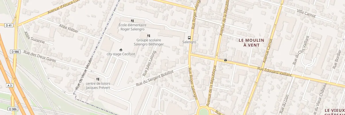 Plan du 2 Rue du Sergent Bobillot à Bondy