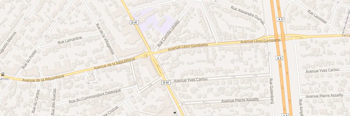 Plan du 6 Av Gambetta au Blanc-Mesnil