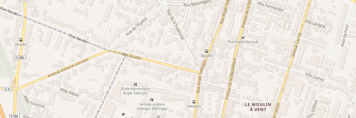 Plan du 141 Rue Baudin à Bondy