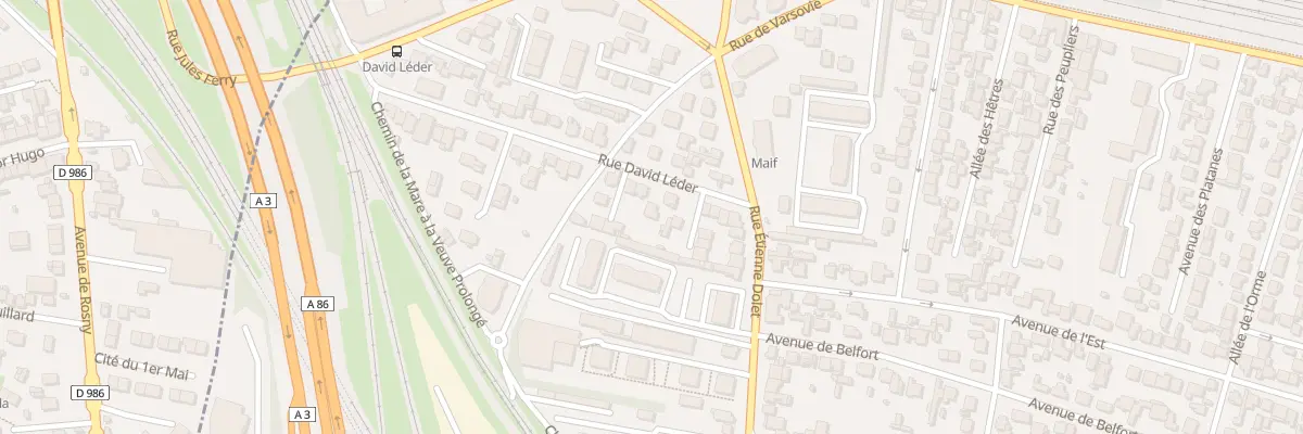 Plan du 5 Rue David Léder à Bondy