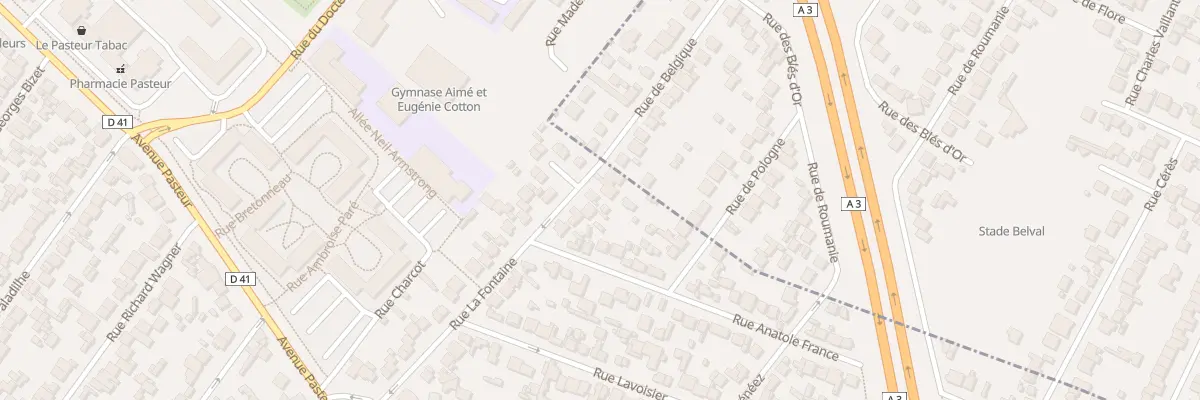Plan du 32 Rue la Fontaine au Blanc-Mesnil