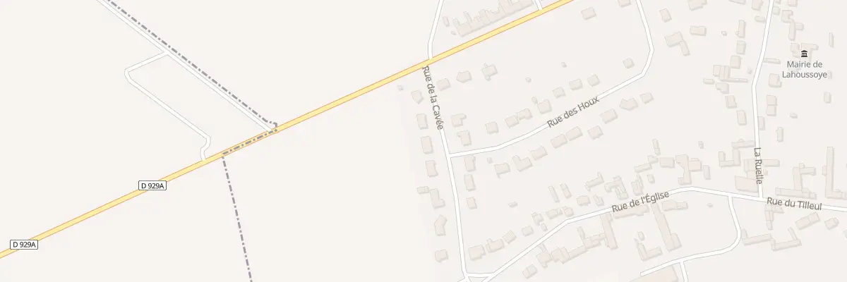 Plan du 9 Rue de la Cavee à Lahoussoye