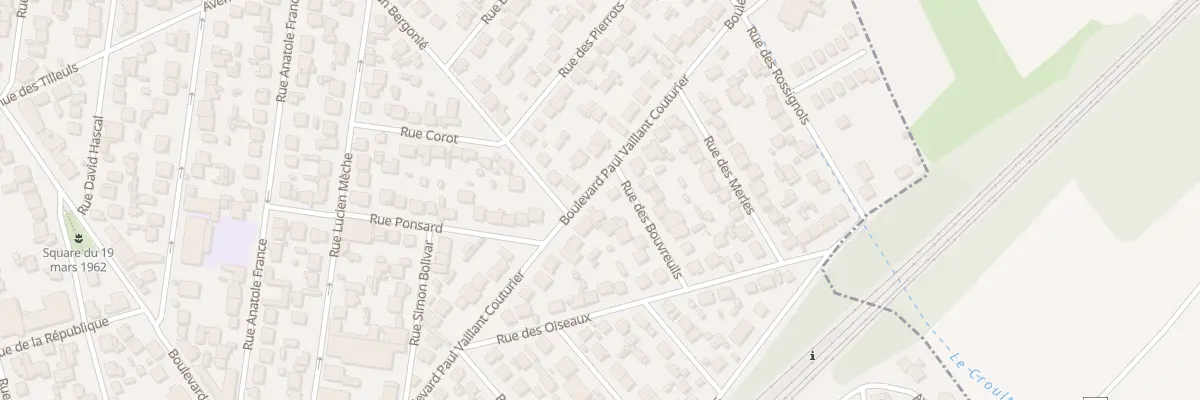 Plan du 122 Bd P Vaillant Couturier à Goussainville