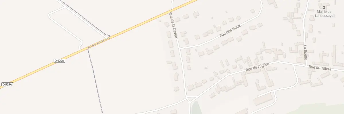 Plan du 7 Rue de la Cavee à Lahoussoye