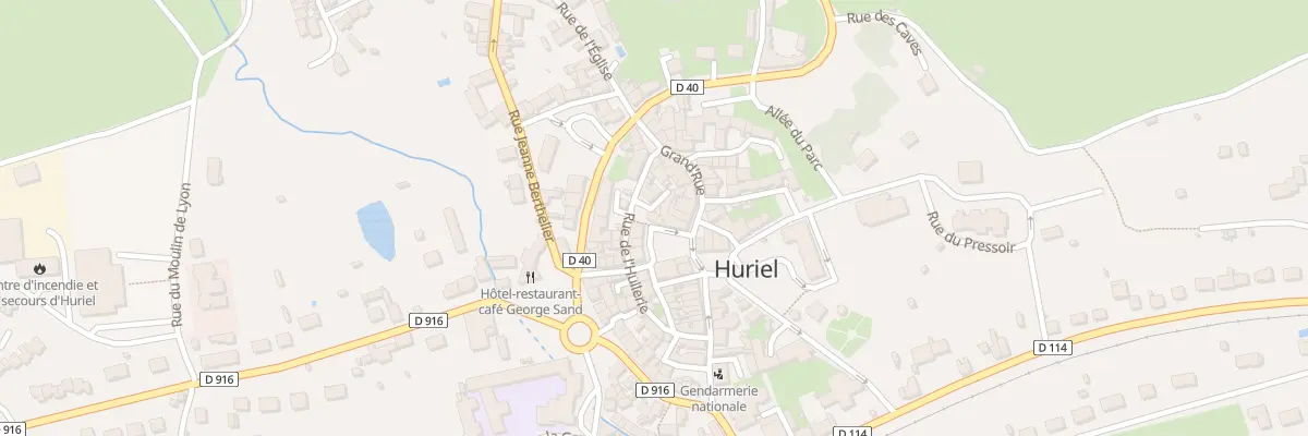 Plan du 1 Pl de la Comédie à Huriel