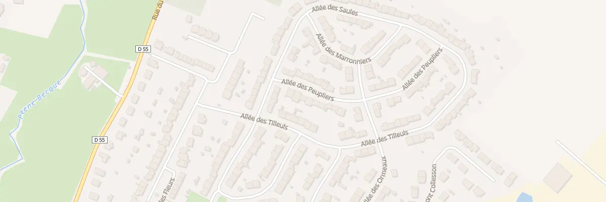 Plan du 6 All des Peupliers à Wormhout
