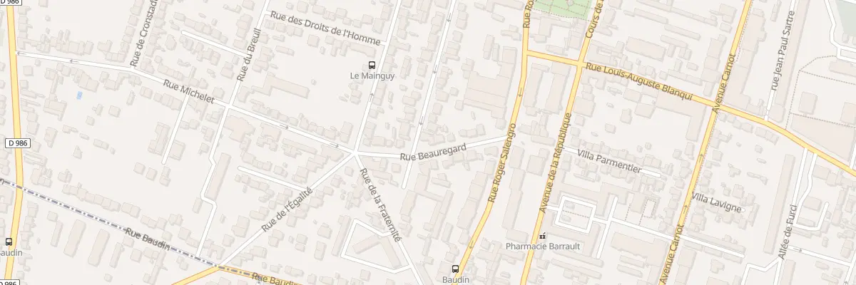 Plan du 9 Rue Beauregard à Bondy