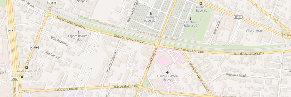 Plan du 44 Rue d’Alsace Lorraine à Saint-Maur-des-Fossés
