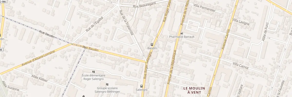 Plan du 90 Rue Roger Salengro à Bondy