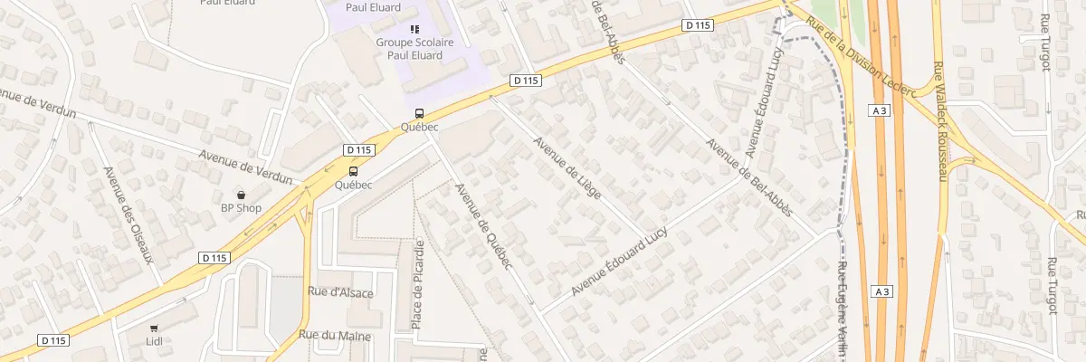 Plan du 8 Av de Liège au Blanc-Mesnil