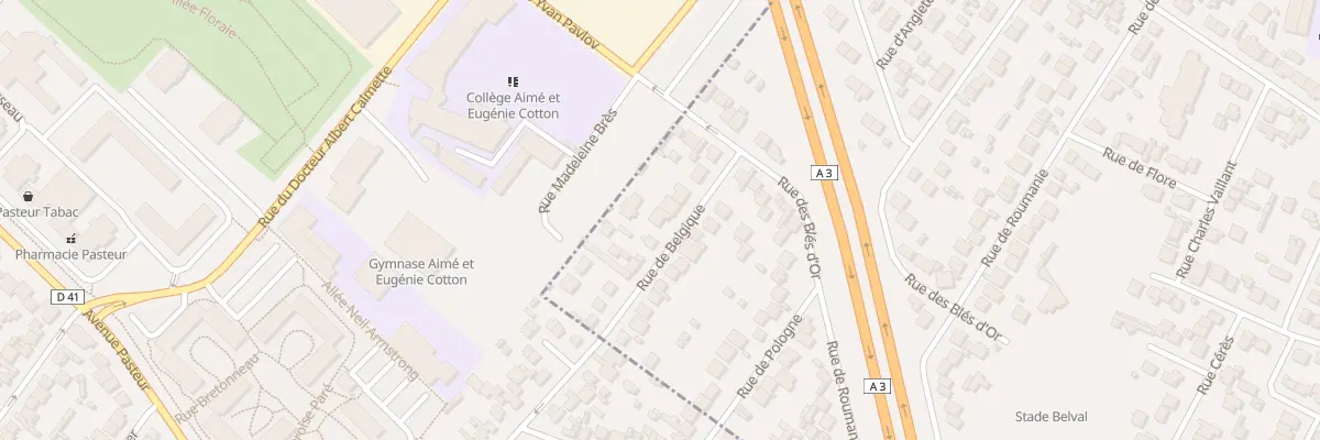 Plan du 17 Rue de Belgique à Aulnay-sous-Bois