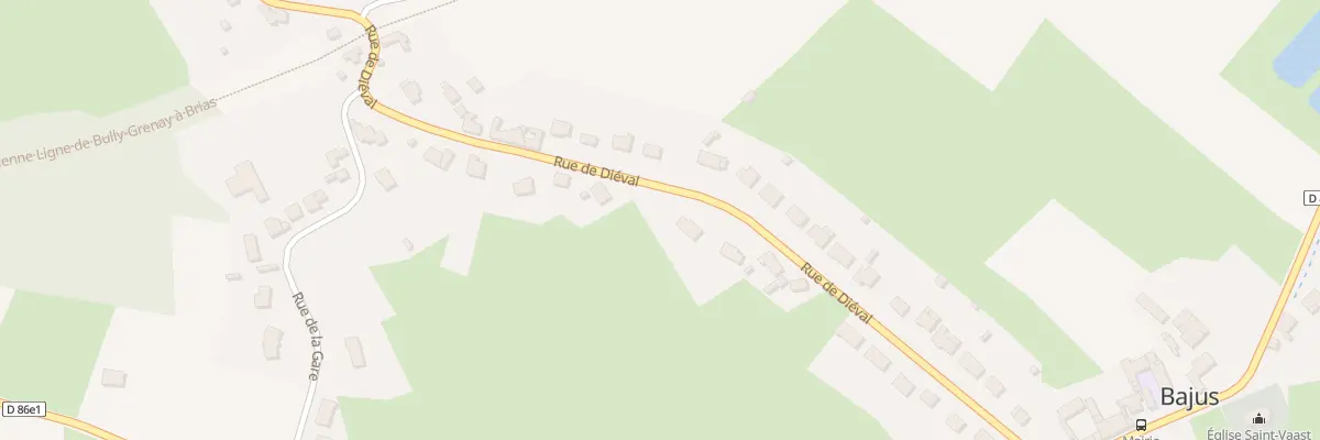 Plan du 33 Rue de Diéval à Bajus