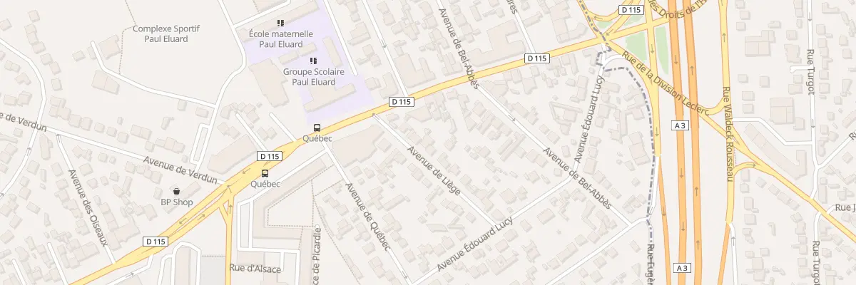 Plan du 5 Av de Liège au Blanc-Mesnil