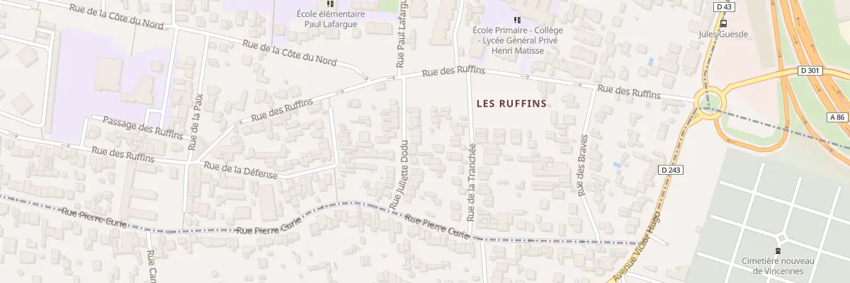 Plan du 15 Rue Juliette Dodu à Montreuil