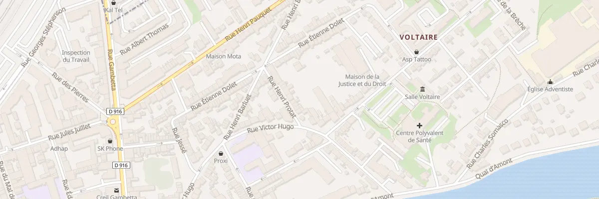 Plan du 8 Rue Henri Protat à Creil