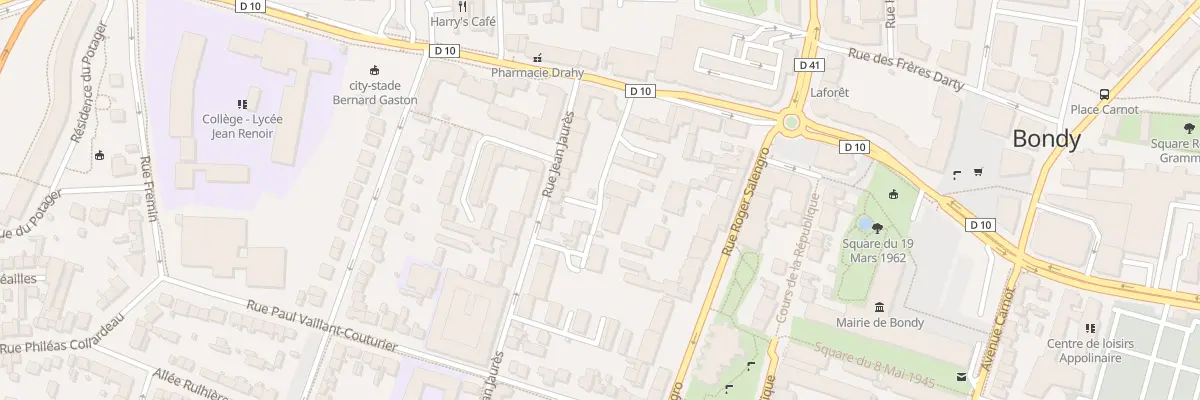 Plan du 9T Rue Jean Jaurés à Bondy
