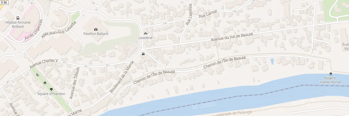 Plan du 8B Av du Val de Beauté à Nogent-sur-Marne