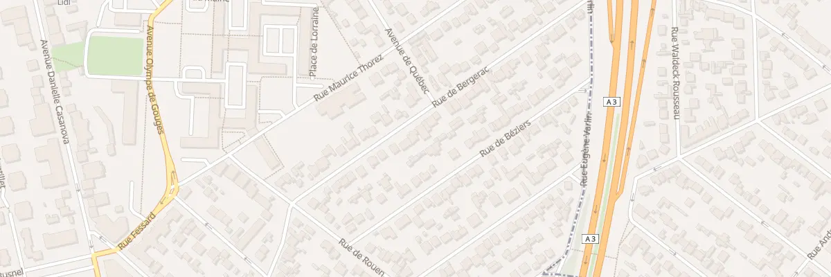 Plan du 22 Rue de Bergerac au Blanc-Mesnil