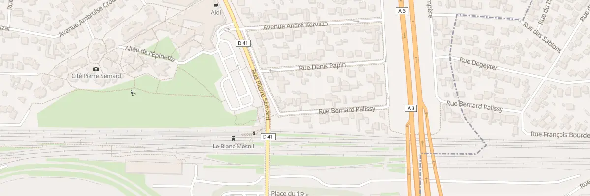 Plan du 3 Rue Bernard Palissy au Blanc-Mesnil